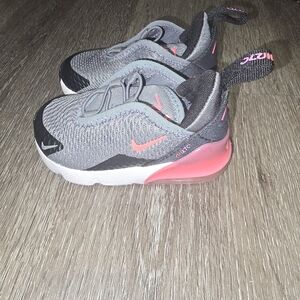 Nike Kids Gray and Pink Athletic Shoes